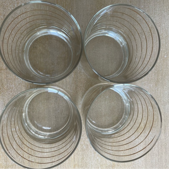 Kraftware MCM Gold Ribbon Swirl Glassware/Barware - set of 4 - Picture 12 of 12